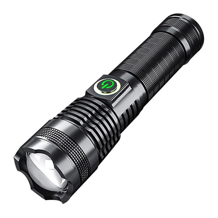 SHENFEIHUO B712 Zoom Flashlight Portable USB Charging Torch Light Strong Light Lamp for Outdoor - Black SHENFEIHUO B712 Zoom Flashlight Portable USB Charging Torch Light Strong Light Lamp for Outdoor - Black
